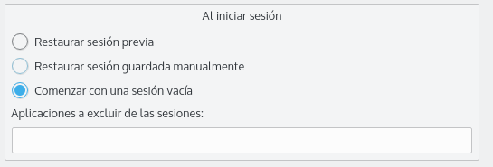 Sesión de escritorio